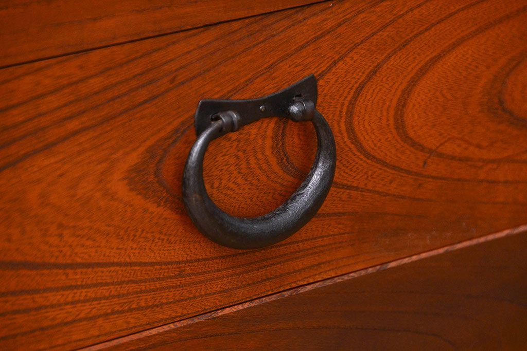 アンティーク家具　古民具・骨董 前面・側面総欅材!六尺　特別注文造りの水屋箪笥(1)