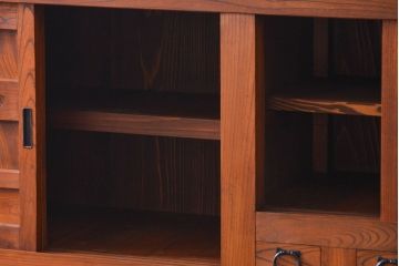 アンティーク家具　古民具・骨董 前面・側面総欅材!六尺　特別注文造りの水屋箪笥(1)