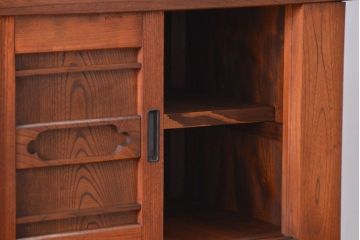 アンティーク家具　古民具・骨董 前面・側面総欅材!六尺　特別注文造りの水屋箪笥(1)