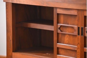 アンティーク家具　古民具・骨董 前面・側面総欅材!六尺　特別注文造りの水屋箪笥(1)