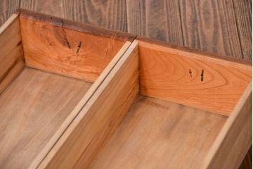 アンティーク家具　古民具・骨董 前面・側面総欅材!六尺　特別注文造りの水屋箪笥(1)