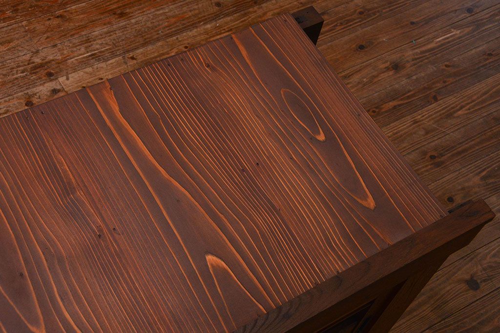 アンティーク家具　古民具・骨董 前面・側面総欅材!六尺　特別注文造りの水屋箪笥(1)