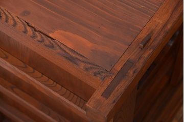 アンティーク家具　古民具・骨董 前面・側面総欅材!六尺　特別注文造りの水屋箪笥(1)