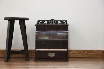 アンティーク雑貨　古民具・骨董 古い木のアンティークレジスター(金銭登録機)