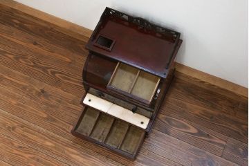アンティーク雑貨　古民具・骨董 古い木のアンティークレジスター(金銭登録機)