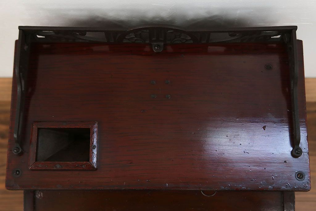 アンティーク雑貨　古民具・骨董 古い木のアンティークレジスター(金銭登録機)