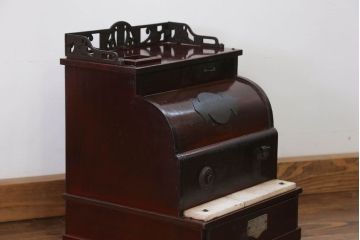 アンティーク雑貨　古民具・骨董 古い木のアンティークレジスター(金銭登録機)