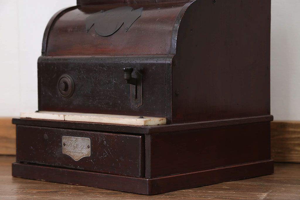 アンティーク雑貨　古民具・骨董 古い木のアンティークレジスター(金銭登録機)