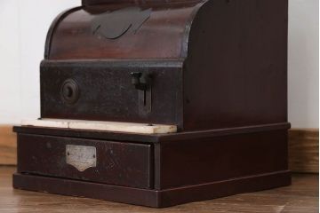 アンティーク雑貨　古民具・骨董 古い木のアンティークレジスター(金銭登録機)
