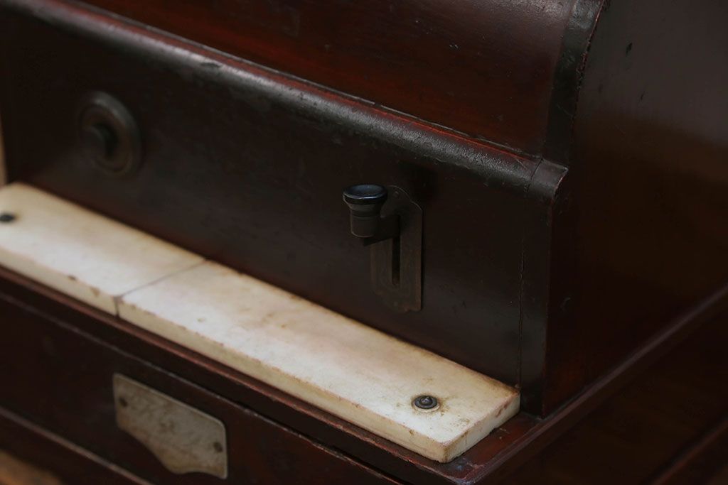 アンティーク雑貨　古民具・骨董 古い木のアンティークレジスター(金銭登録機)
