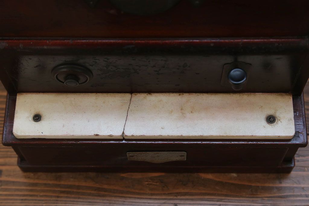 アンティーク雑貨　古民具・骨董 古い木のアンティークレジスター(金銭登録機)