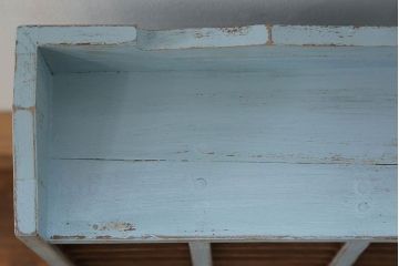 レトロ家具　昭和レトロ アンティークペイントの引き出し付きレターケース(書類棚、小引き出し)