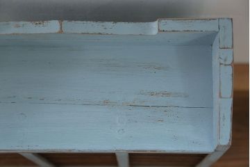 レトロ家具　昭和レトロ アンティークペイントの引き出し付きレターケース(書類棚、小引き出し)