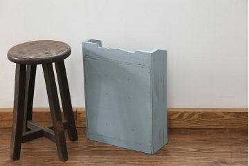 レトロ家具　昭和レトロ アンティークペイントの引き出し付きレターケース(書類棚、小引き出し)