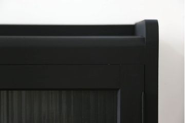 アンティーク家具　アンティーク シックなペイントの銀モールガラス本箱(ブックケース、収納棚)