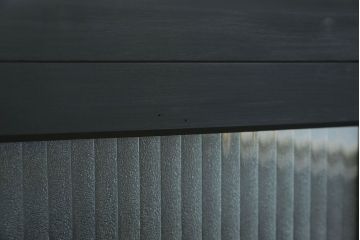 アンティーク家具　アンティーク シックなペイントの銀モールガラス本箱(ブックケース、収納棚)