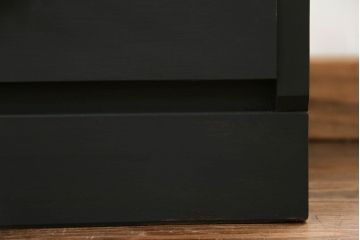 アンティーク家具　アンティーク シックなペイントの銀モールガラス本箱(ブックケース、収納棚)