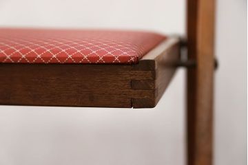 ヴィンテージ家具　ビーチ材　イギリスビンテージのフォールディングチェア 2脚セット(折り畳み椅子・イス)