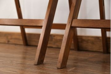 ヴィンテージ家具　ビーチ材　イギリスビンテージのフォールディングチェア 2脚セット(折り畳み椅子・イス)