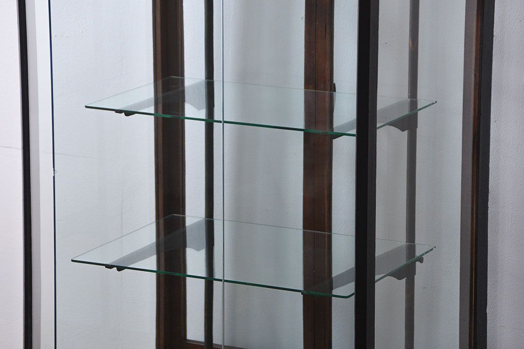 アンティーク家具　アンティーク 特大!タイル台付きの大きな六角ガラスケース(ショーケース)