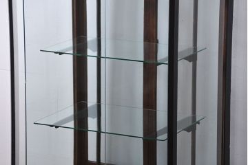 アンティーク家具　アンティーク 特大!タイル台付きの大きな六角ガラスケース(ショーケース)