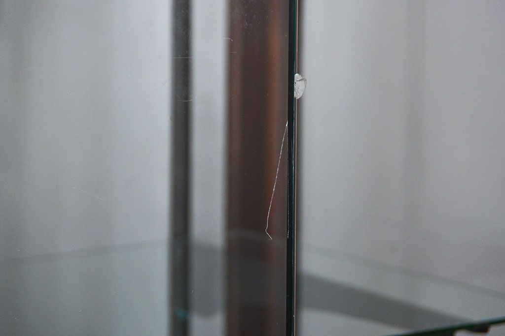 アンティーク家具　アンティーク 特大!タイル台付きの大きな六角ガラスケース(ショーケース)