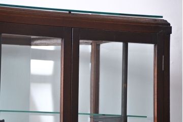 アンティーク家具　アンティーク 特大!タイル台付きの大きな六角ガラスケース(ショーケース)