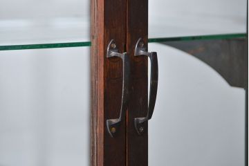 アンティーク家具　アンティーク 特大!タイル台付きの大きな六角ガラスケース(ショーケース)