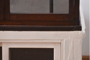 アンティーク家具　アンティーク 特大!タイル台付きの大きな六角ガラスケース(ショーケース)