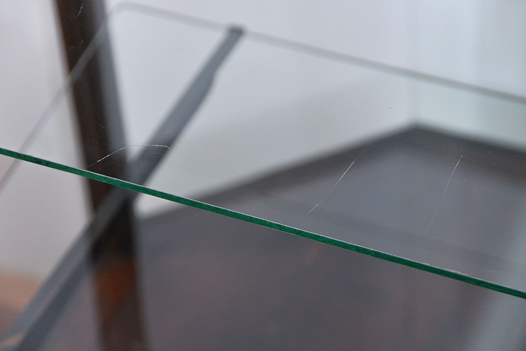 アンティーク家具　アンティーク 特大!タイル台付きの大きな六角ガラスケース(ショーケース)