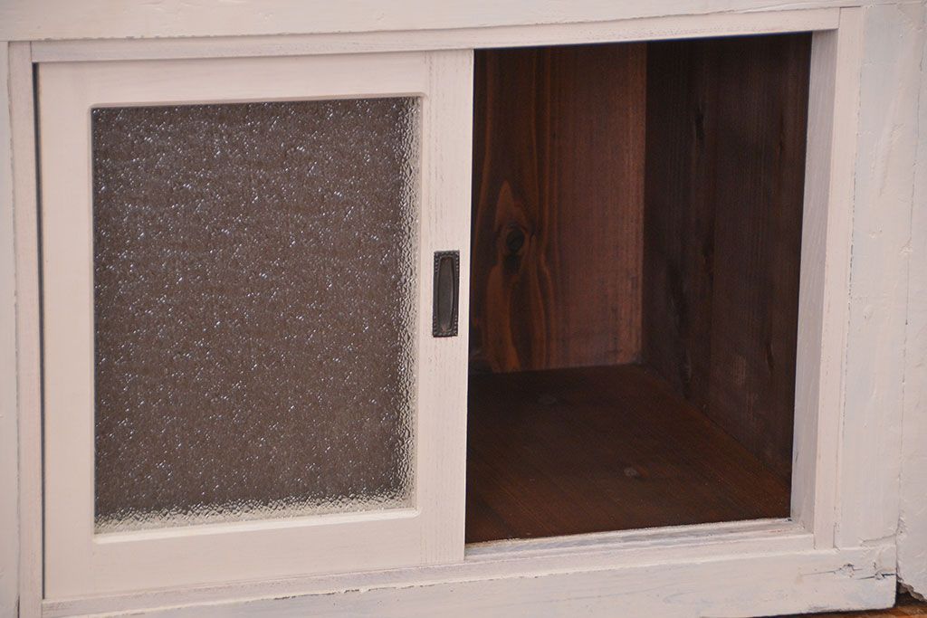 アンティーク家具　アンティーク 特大!タイル台付きの大きな六角ガラスケース(ショーケース)