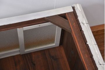 アンティーク家具　アンティーク 特大!タイル台付きの大きな六角ガラスケース(ショーケース)