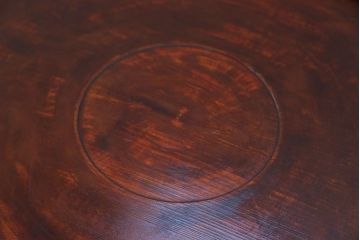 古民具・骨董 欅材一枚板 漆塗りの刳り貫き盆 (トレー)