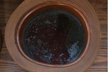 アンティーク雑貨　古民具・骨董 木目の素晴らしい刳り貫き桐火鉢　2個