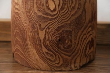 アンティーク雑貨　古民具・骨董 木目の素晴らしい刳り貫き桐火鉢　2個