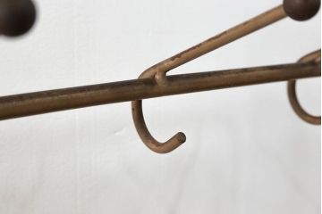 アンティーク雑貨　昭和レトロ レトロなアイアンハンガー(ポールスタンド、帽子掛け)