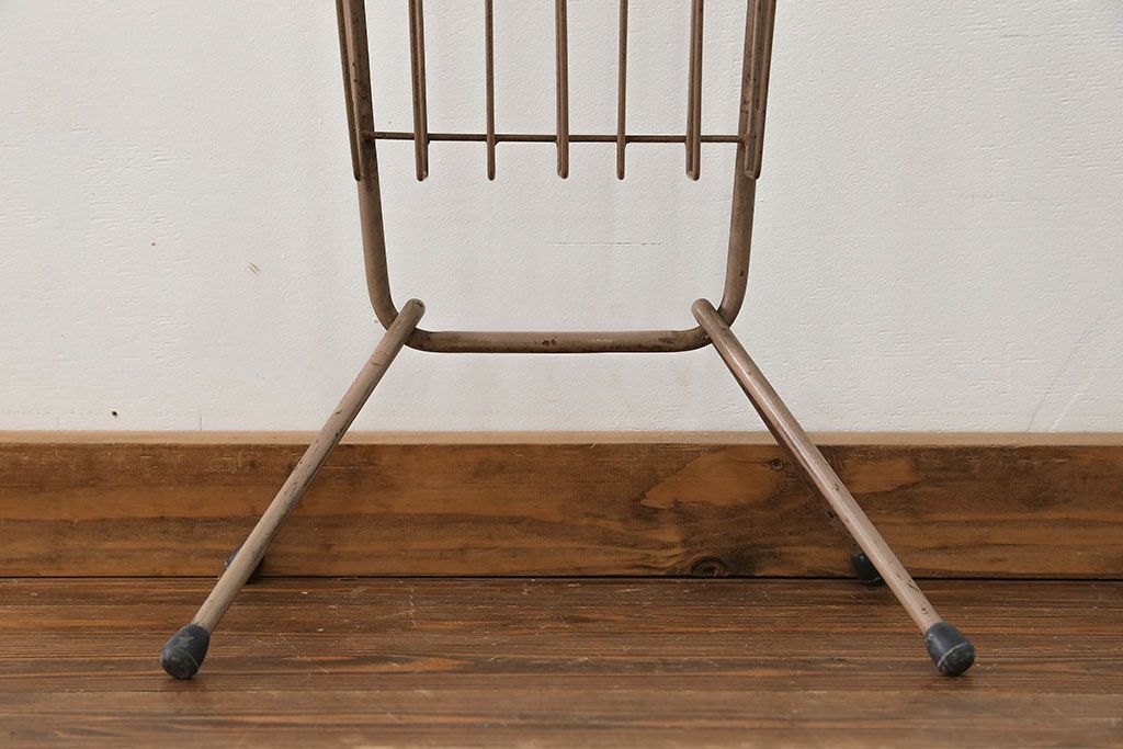 アンティーク雑貨　昭和レトロ レトロなアイアンハンガー(ポールスタンド、帽子掛け)