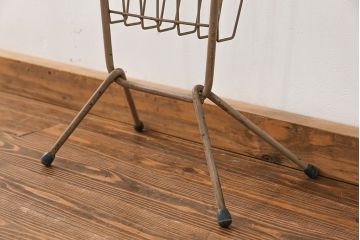 アンティーク雑貨　昭和レトロ レトロなアイアンハンガー(ポールスタンド、帽子掛け)