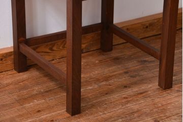 アンティーク家具　古民具・骨董　脚付き!古い木製のアンティーク格子ガラスケース