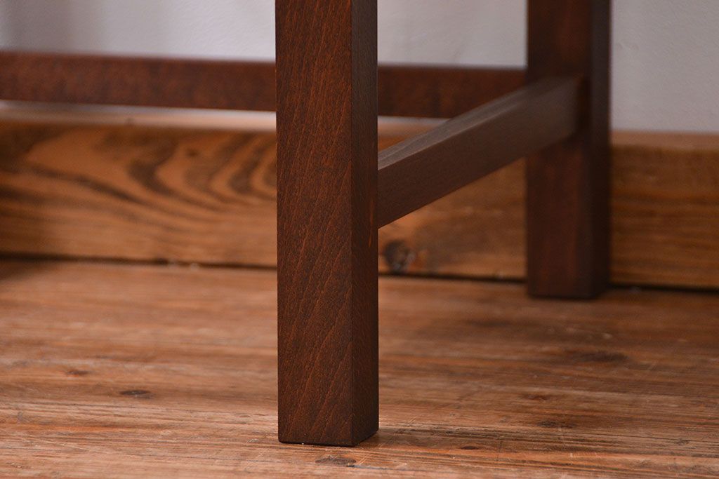 アンティーク家具　古民具・骨董　脚付き!古い木製のアンティーク格子ガラスケース