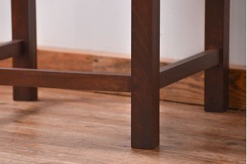 アンティーク家具　古民具・骨董　脚付き!古い木製のアンティーク格子ガラスケース