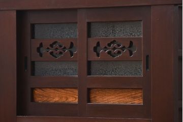 アンティーク家具　六尺　古民具・骨董 丸桟仕上げの水屋箪笥サイドボード