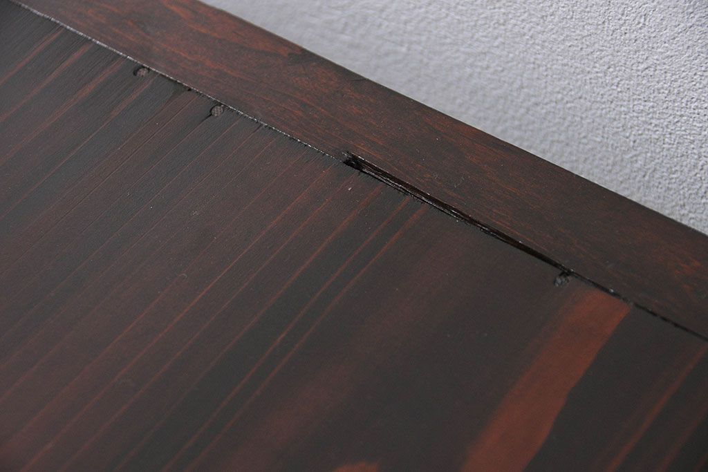 アンティーク家具　六尺　古民具・骨董 丸桟仕上げの水屋箪笥サイドボード