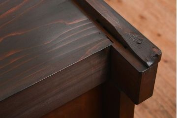 アンティーク家具　六尺　古民具・骨董 丸桟仕上げの水屋箪笥サイドボード