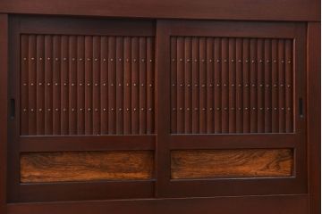 アンティーク家具　六尺　古民具・骨董 丸桟仕上げの水屋箪笥サイドボード