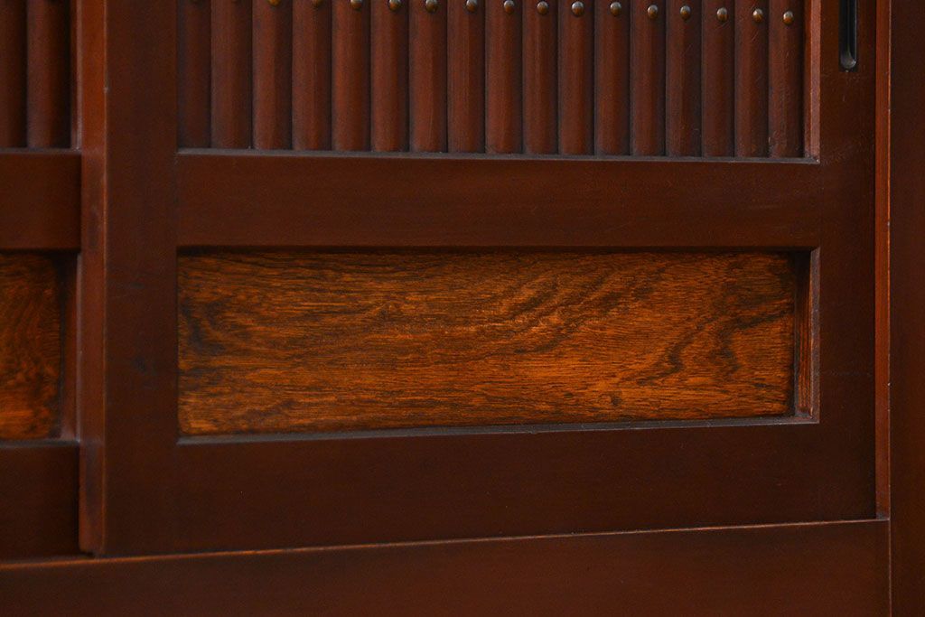 アンティーク家具　六尺　古民具・骨董 丸桟仕上げの水屋箪笥サイドボード