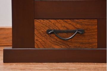 アンティーク家具　六尺　古民具・骨董 丸桟仕上げの水屋箪笥サイドボード