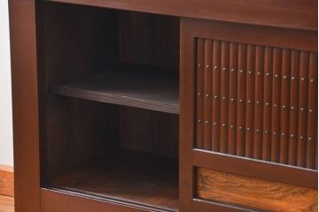 アンティーク家具　六尺　古民具・骨董 丸桟仕上げの水屋箪笥サイドボード