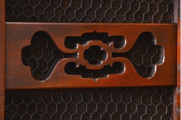 アンティーク家具　古民具・骨董 前面総欅材!上質な近江水屋箪笥(収納棚、食器棚)