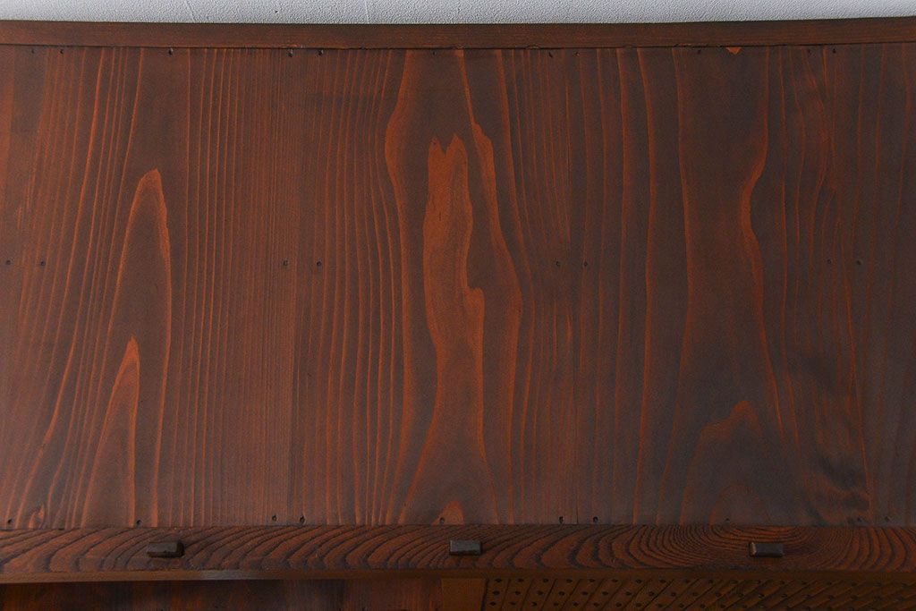 アンティーク家具　古民具・骨董 前面総欅材!上質な近江水屋箪笥(収納棚、食器棚)